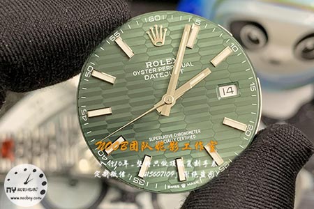 vs厂劳力士日志薄荷绿坑纹图案表盘M126334搭配3235机芯再袭钟表城！