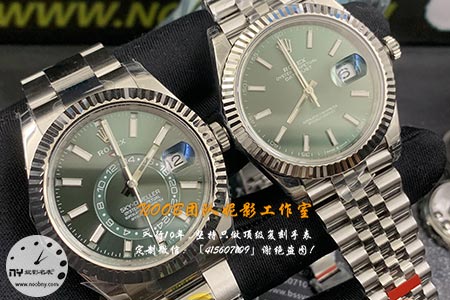 2023年新款劳力士天行者薄荷绿与日志薄荷绿实拍细节对比